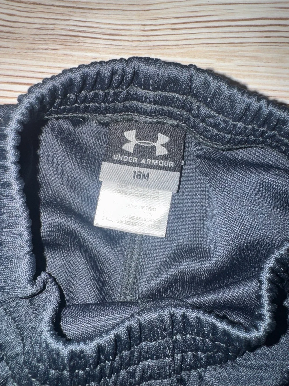 Under Armour Black Kids Sweatpants with Blue Logo
